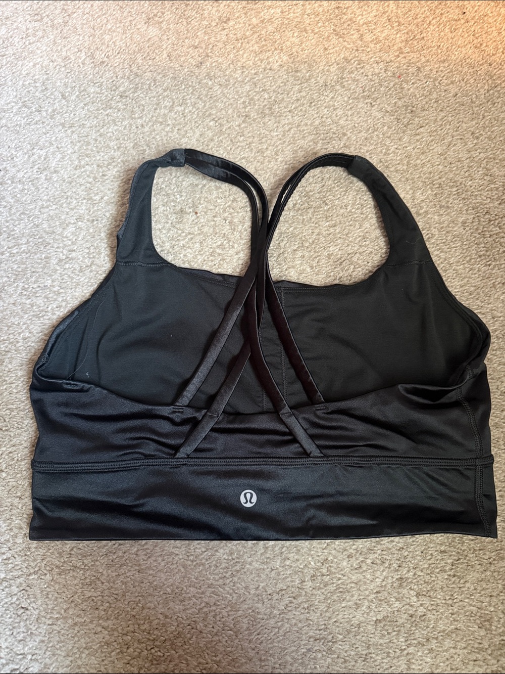 lululemon energy bra *longline - silky black